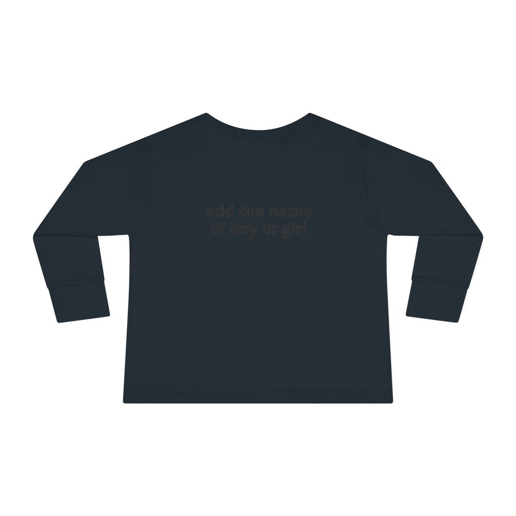 Halloween Toddler Long Sleeve Tee — Cute Dinosaur Ghost "BOO!" Halloween Shirt