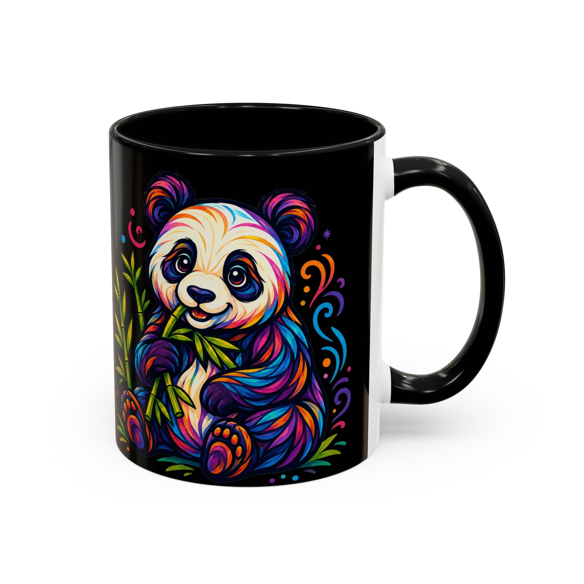Colorful Panda Coffee Mug — Vibrant Bamboo Accent Mug (11/15oz)