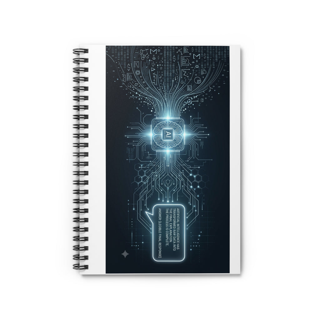 AI Circuitry Spiral Notebook — Cyber Tech Journal (Ruled)