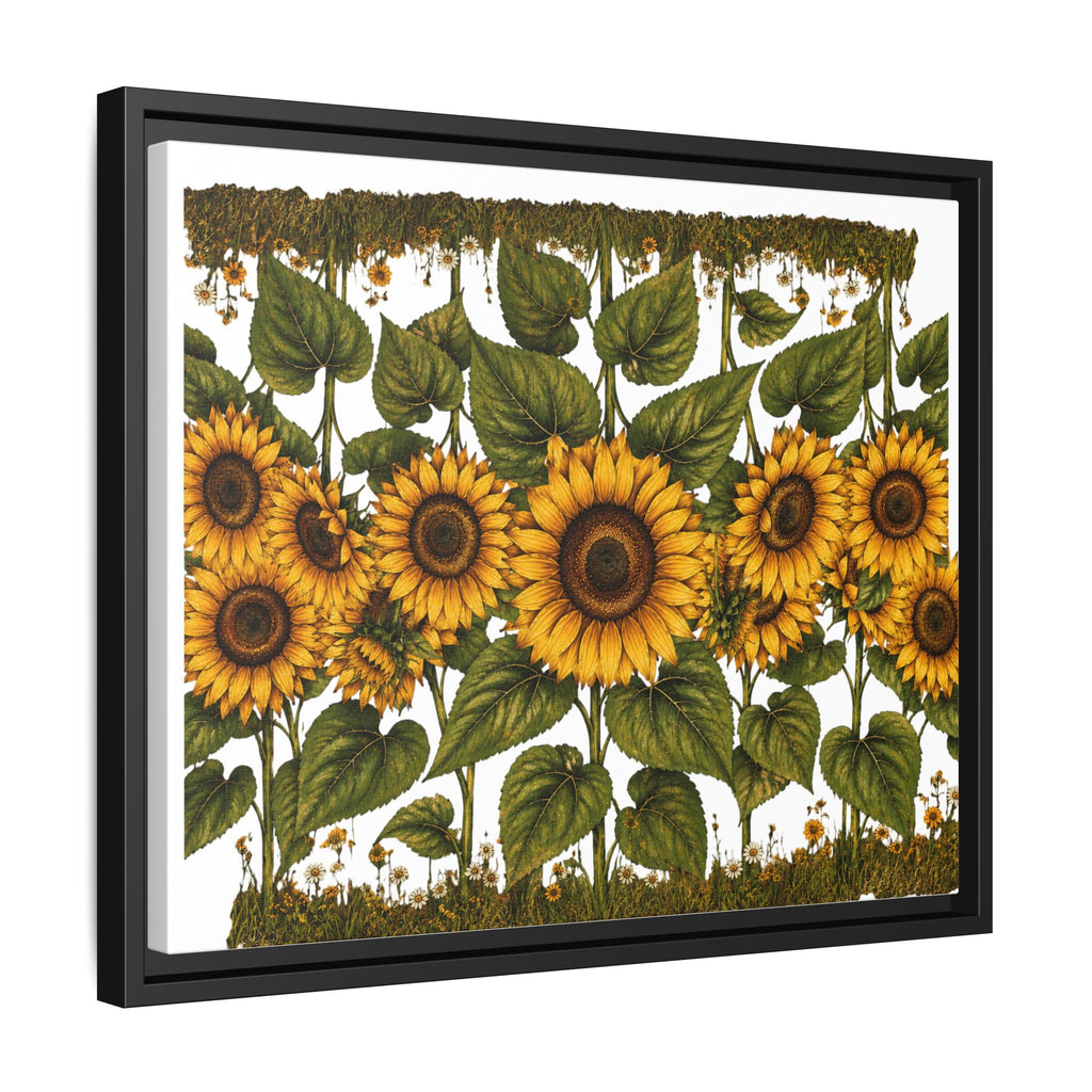 Framed Sunflower Canvas Print — Matte Floral Wall Art
