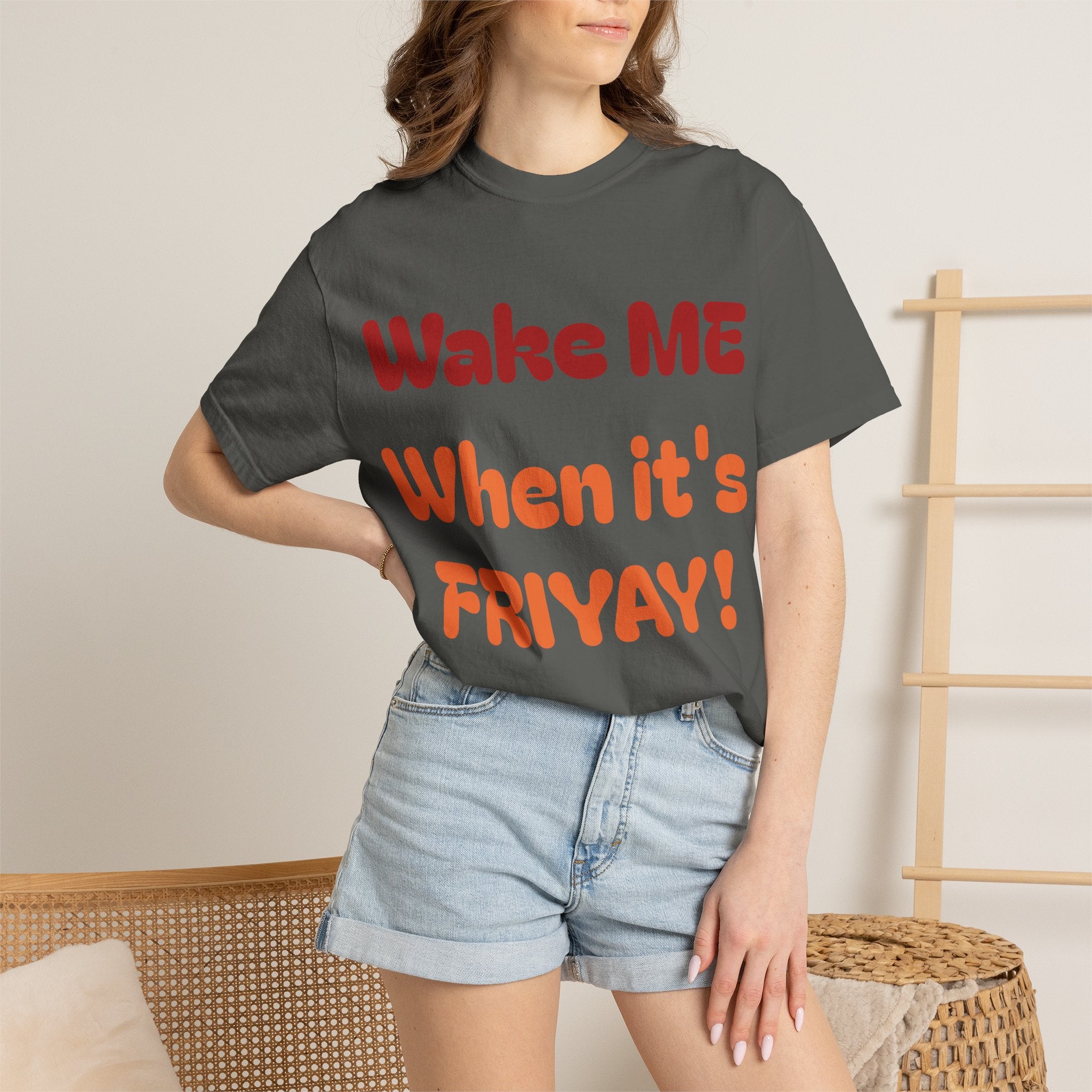Wake Me When It's Friyay! T-Shirt — 'Midnight Run' Retro Graphic Tee
