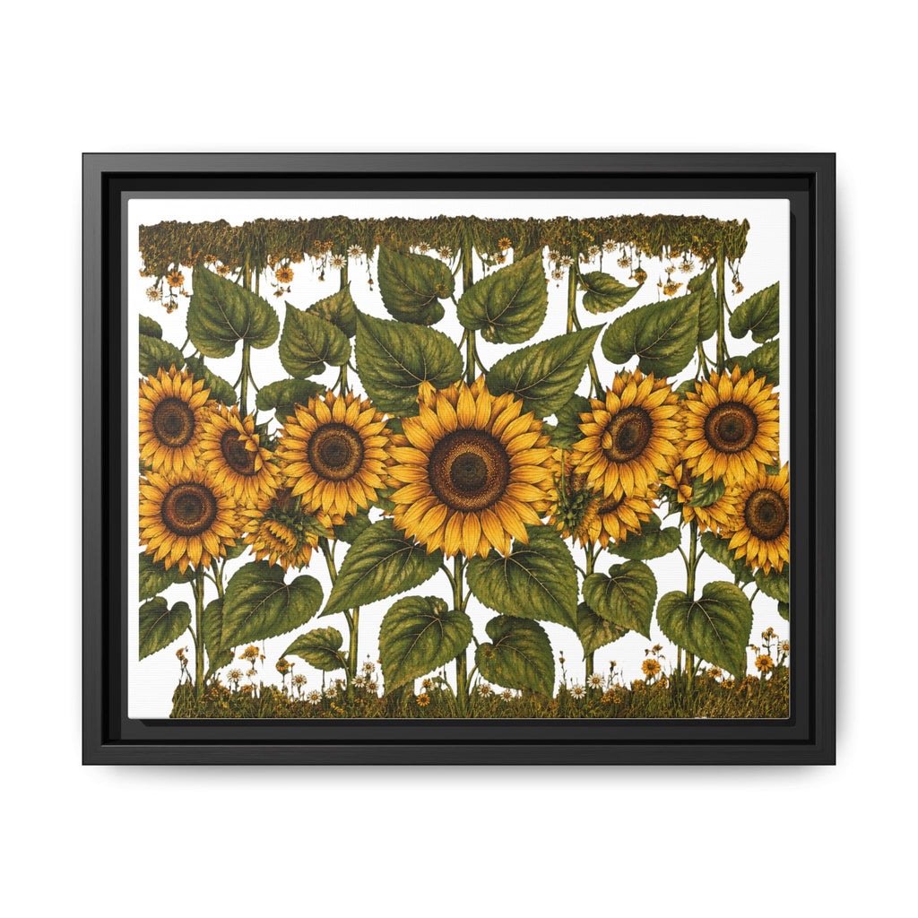 Framed Sunflower Canvas Print — Matte Floral Wall Art