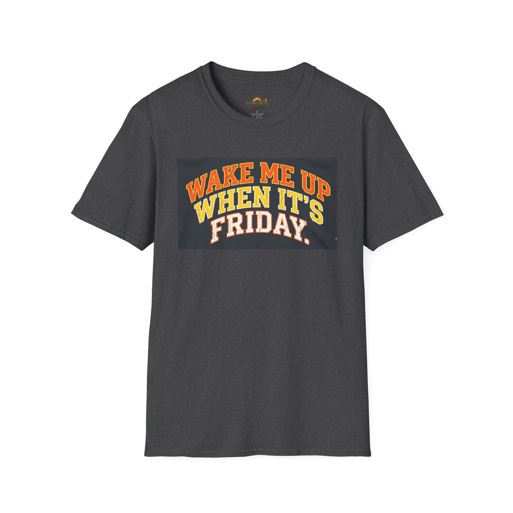Wake Me Up When It's Friday T-Shirt — Retro Weekend Graphic Tee