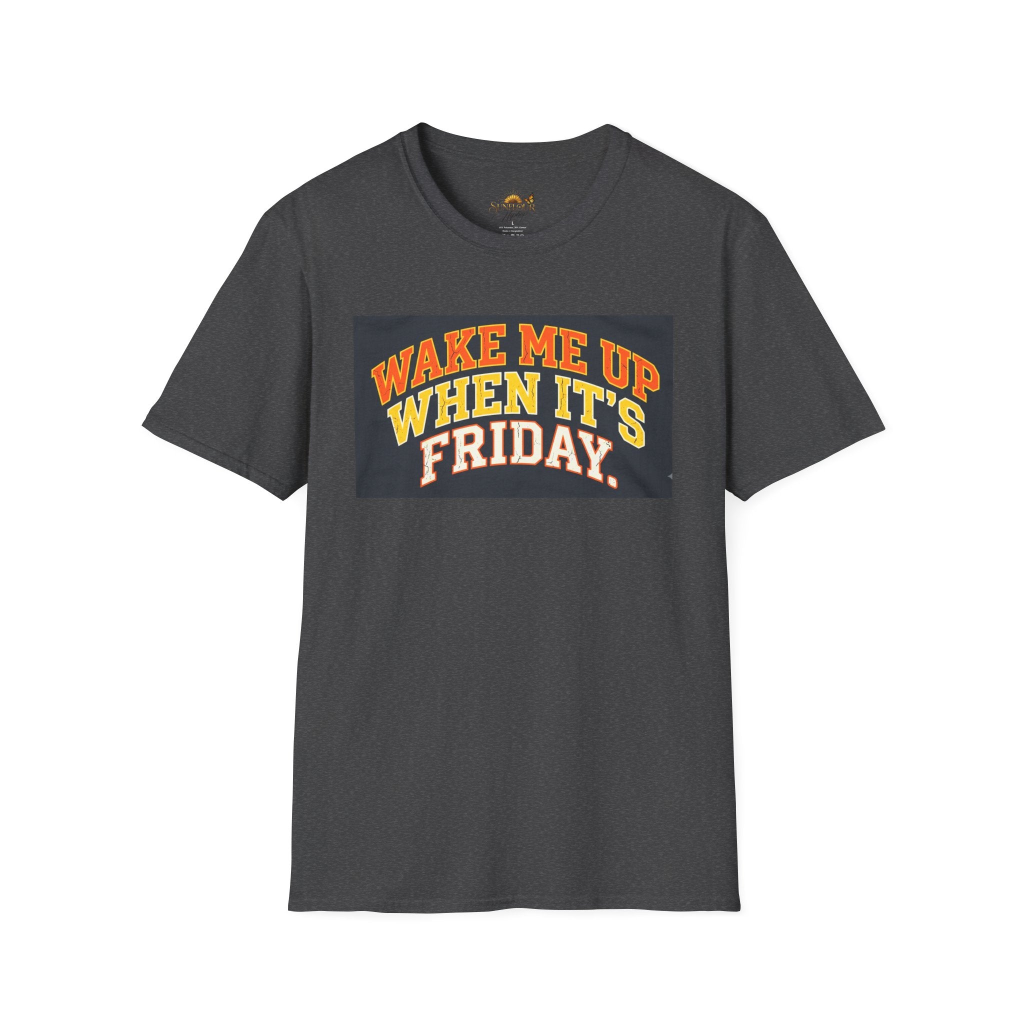 Wake Me Up When It's Friday T-Shirt — Retro Weekend Graphic Tee