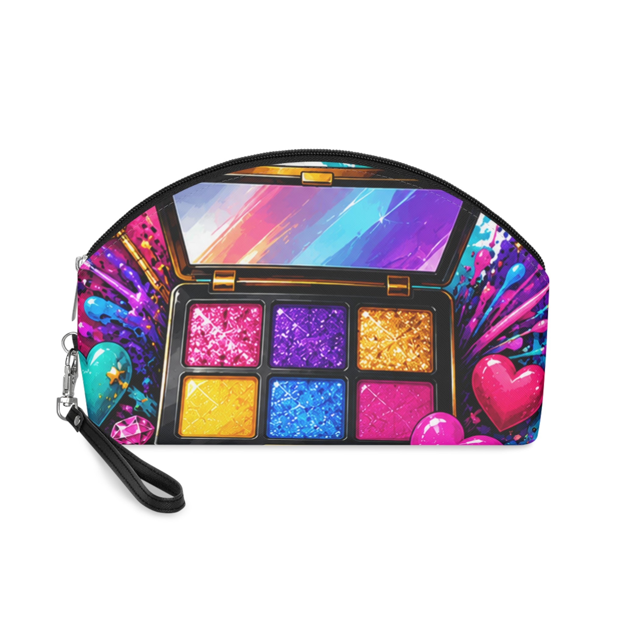 Cosmetic Splash Makeup Bag — Colorful Makeup Palette & Lipstick Pouch