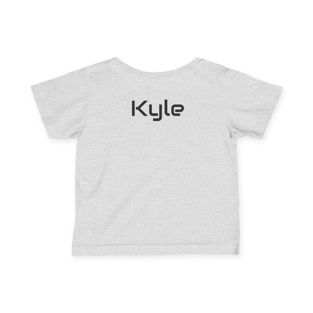 Infant Tee - Colorful 'Bro' Graffiti Graphic with Custom Name Back (Kids Baby Shirt)