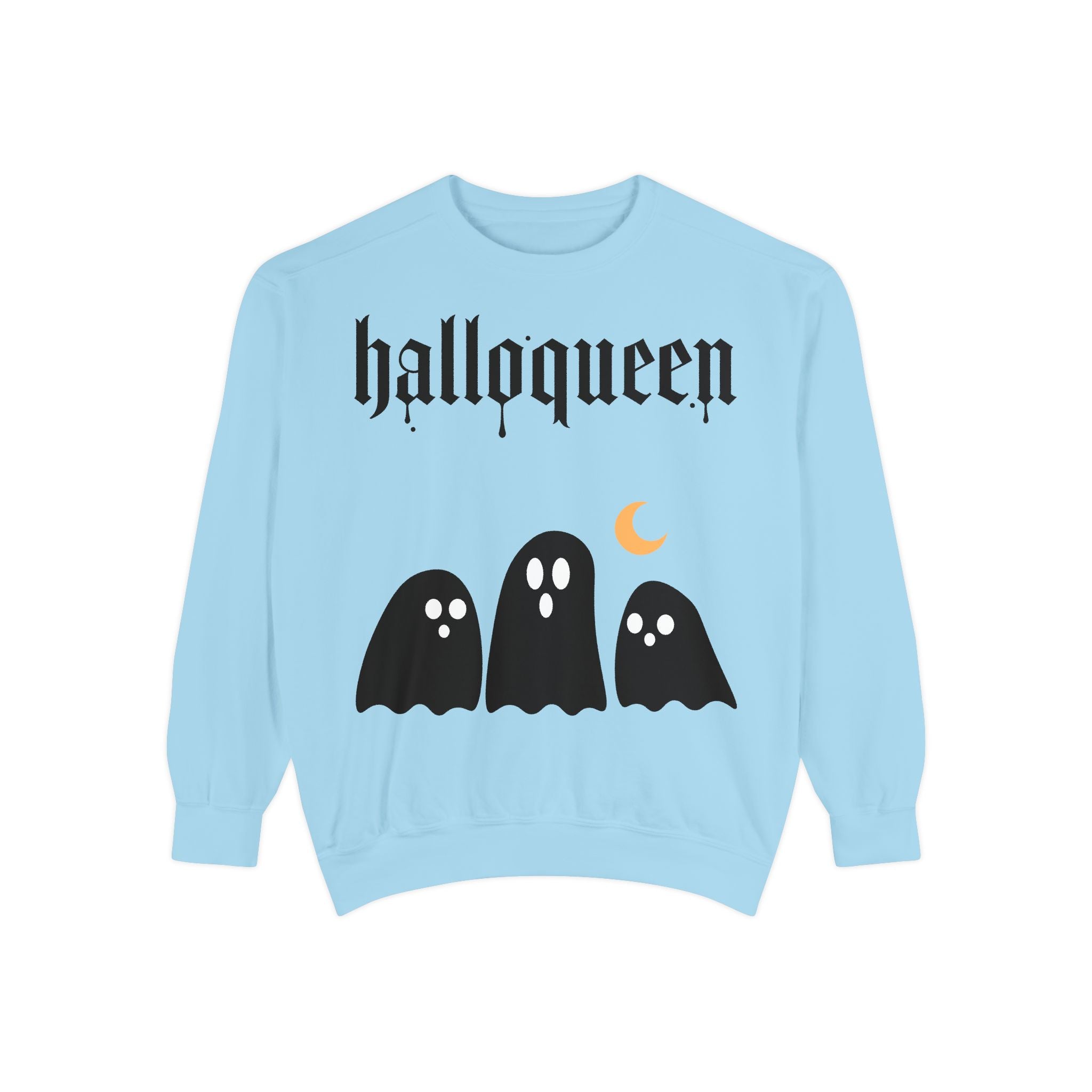 Halloween Sweatshirt — "halloqueen" Ghosts Pullover