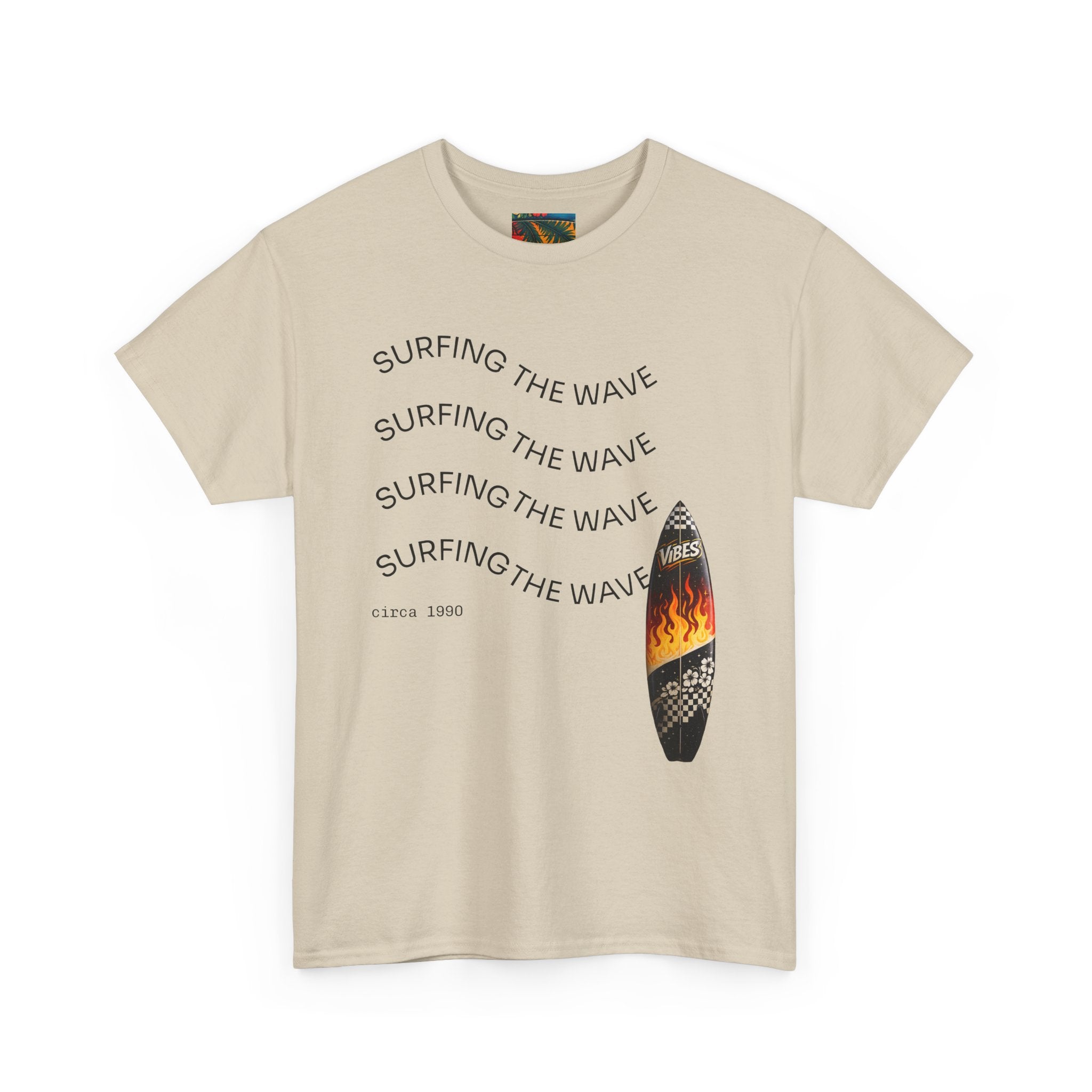 Surfing The Wave Surfboard Tee — Men’s Beach Graphic T-Shirt