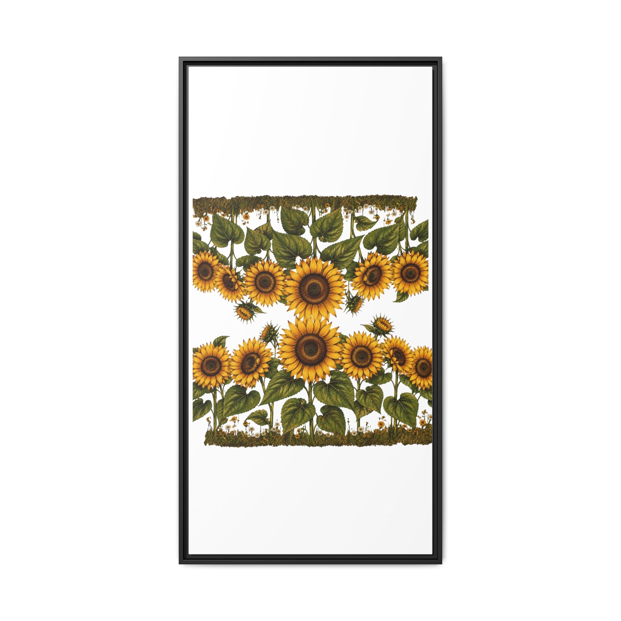 Framed Sunflower Canvas Print — Matte Floral Wall Art