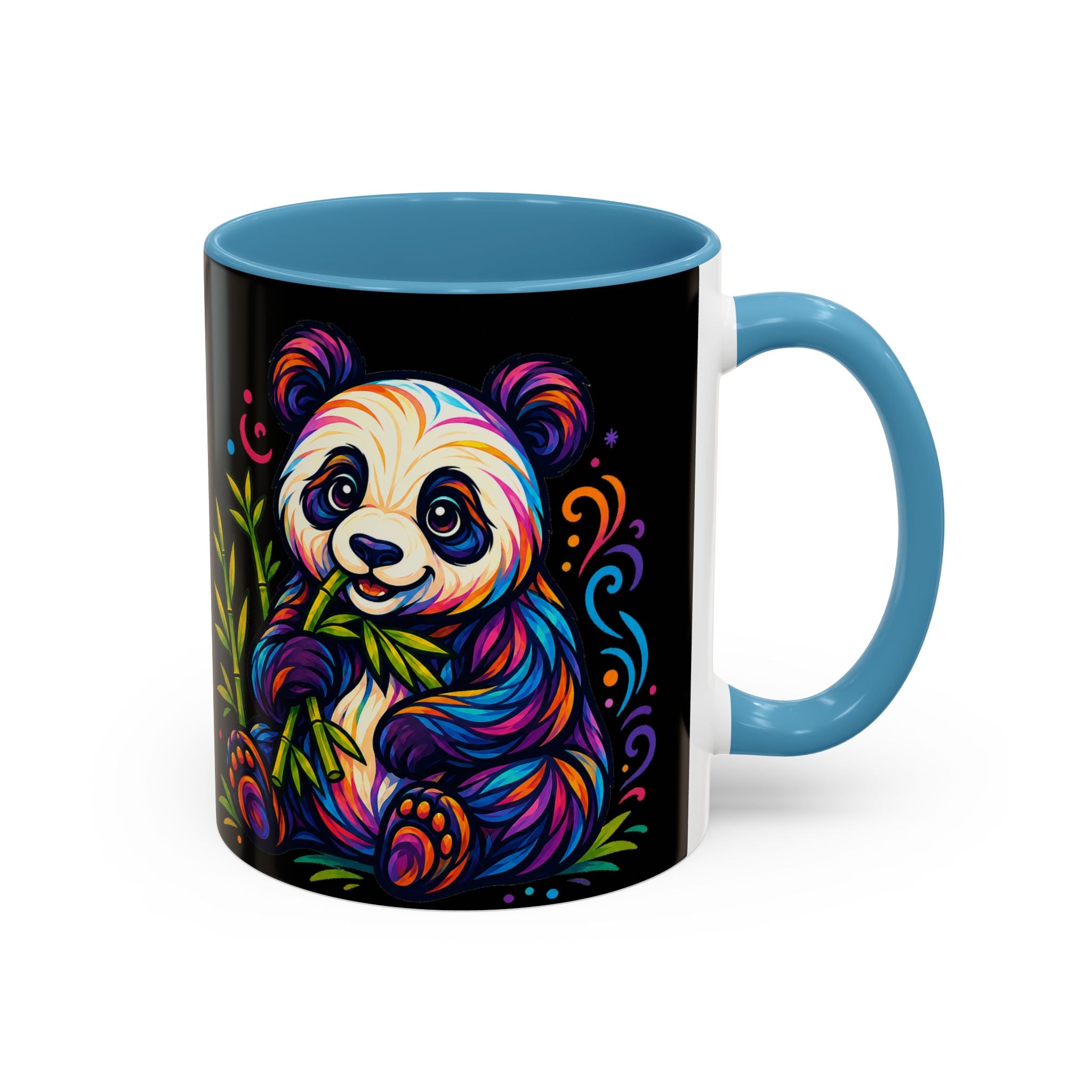 Colorful Panda Coffee Mug — Vibrant Bamboo Accent Mug (11/15oz)