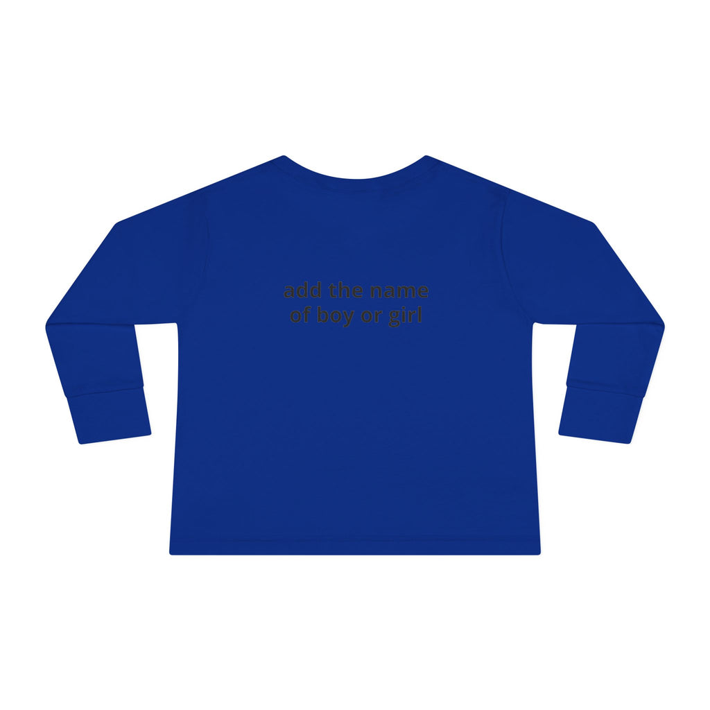 Halloween Toddler Long Sleeve Tee — Cute Dinosaur Ghost "BOO!" Halloween Shirt