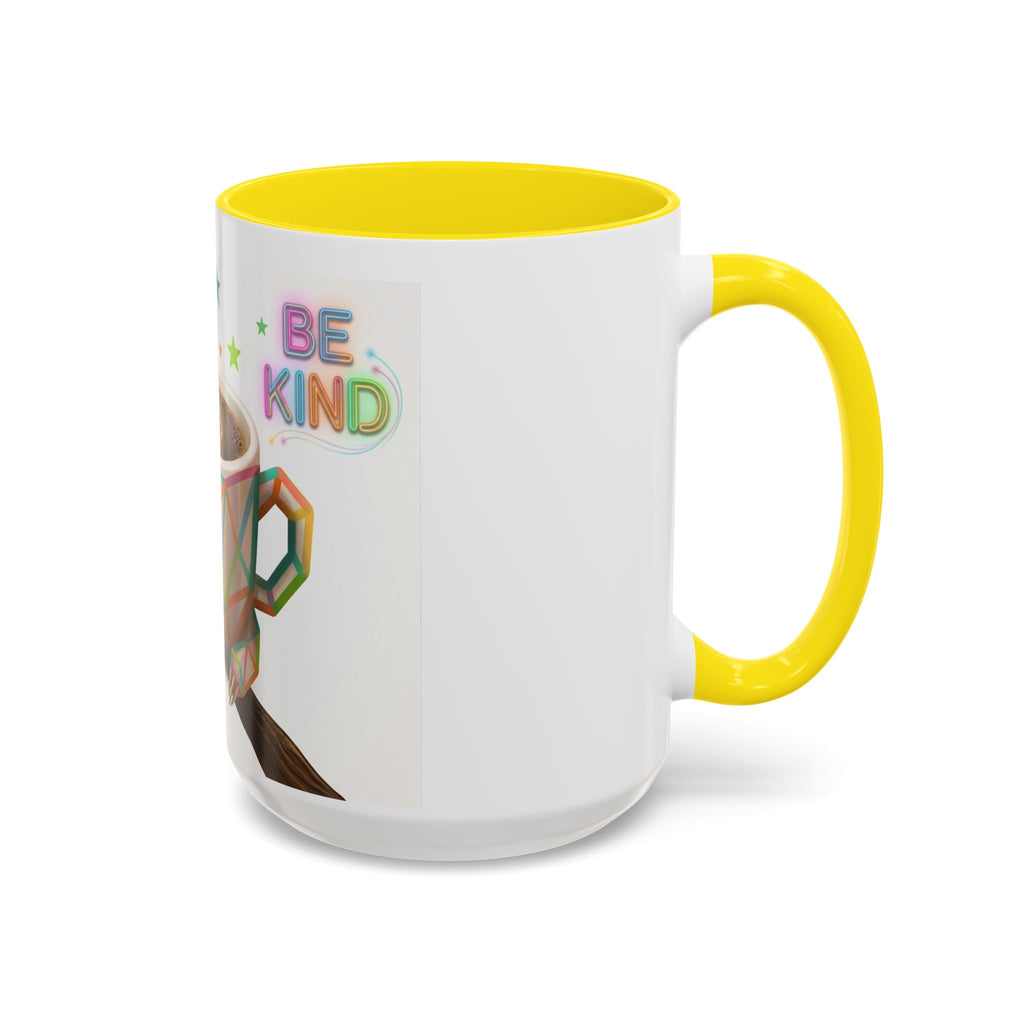 Be Kind Sloth Coffee Mug — Colorful Accent Ceramic Cup (11/15oz)