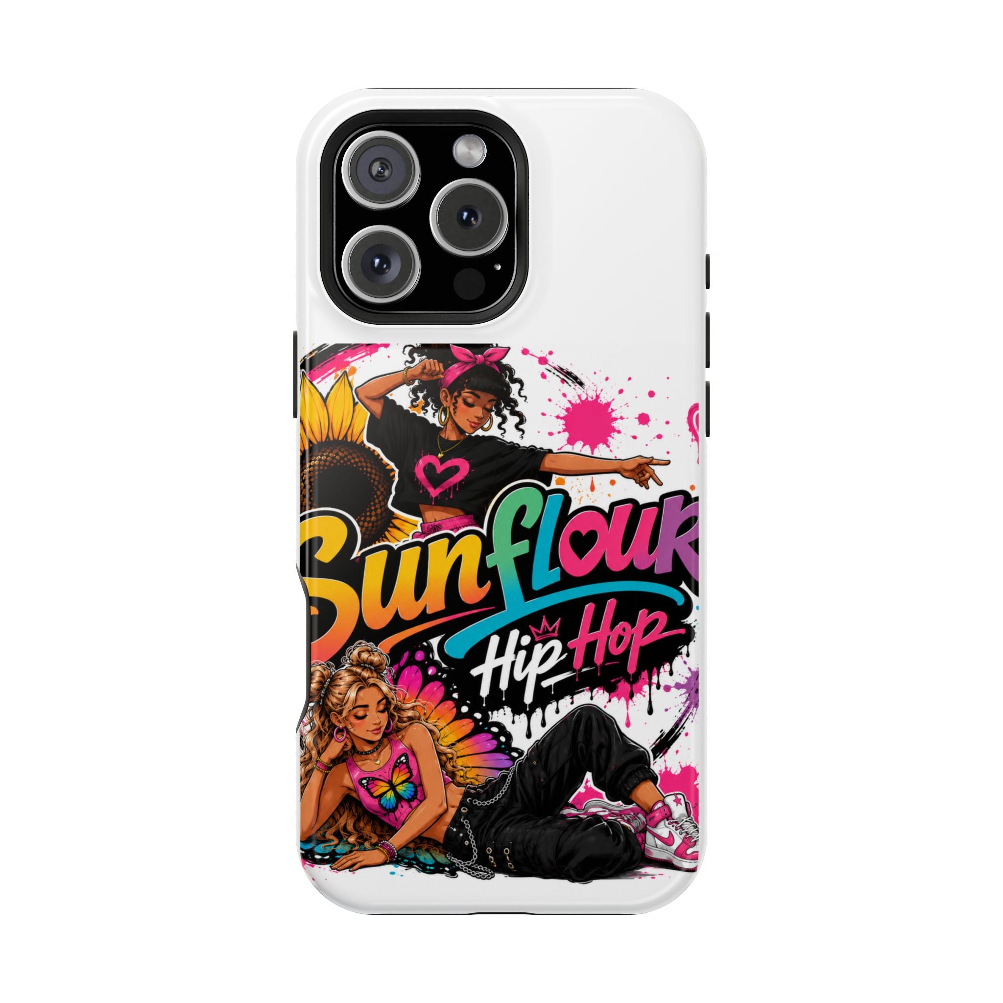 Sunflower Hip Hop Phone Case — Impact-Resistant Protective Case