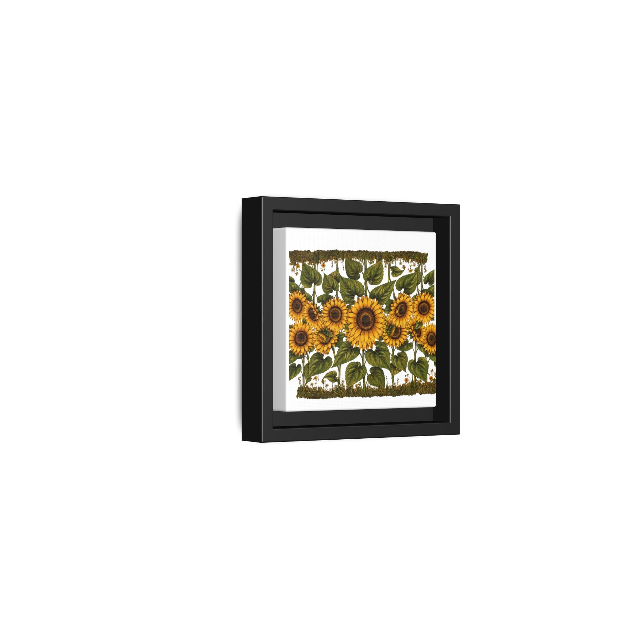Framed Sunflower Canvas Print — Matte Floral Wall Art