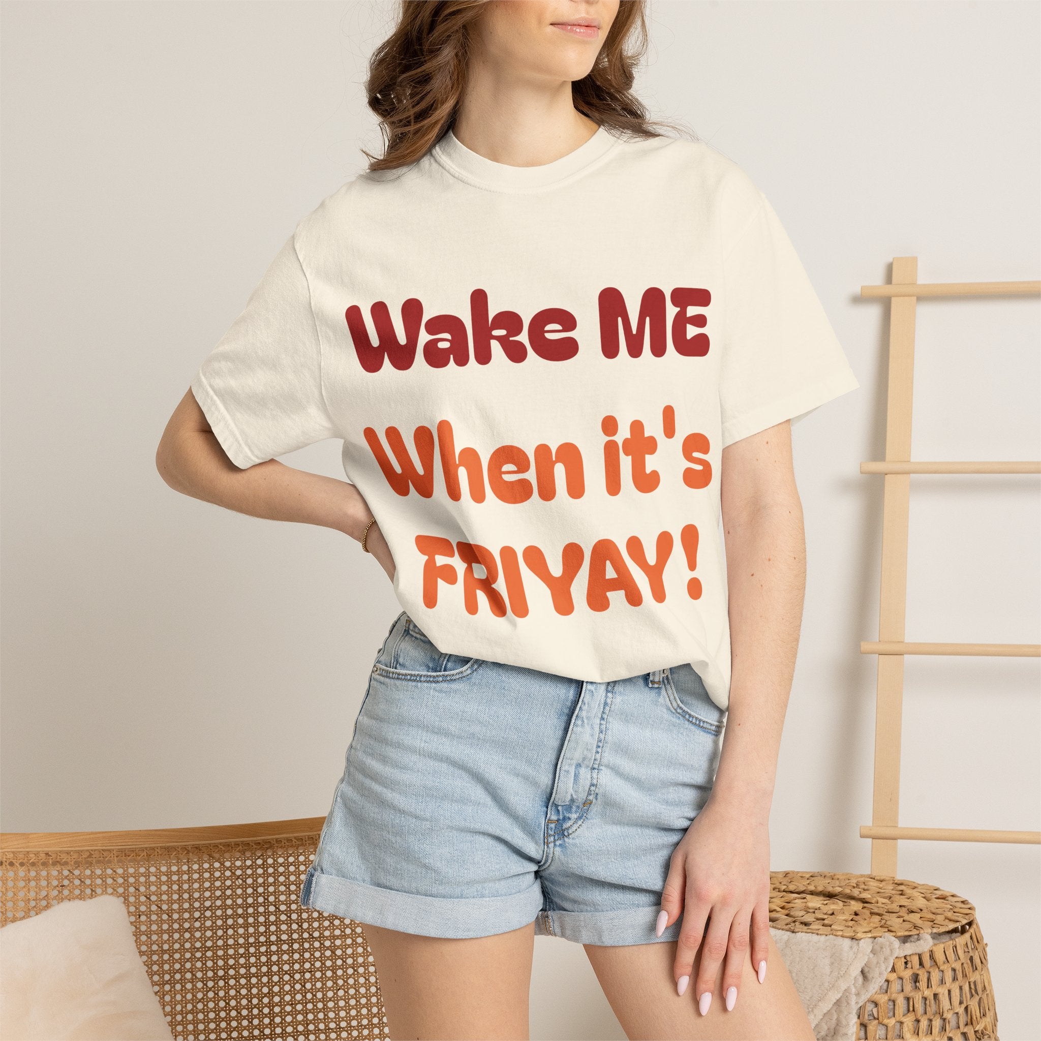 Wake Me When It's Friyay! T-Shirt — 'Midnight Run' Retro Graphic Tee