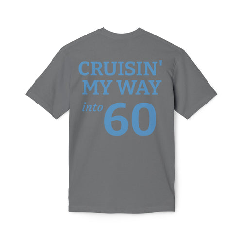 Cruisin' My Way Into 60 T-Shirt — Vintage Route 66 Classic Car Birthday Tee