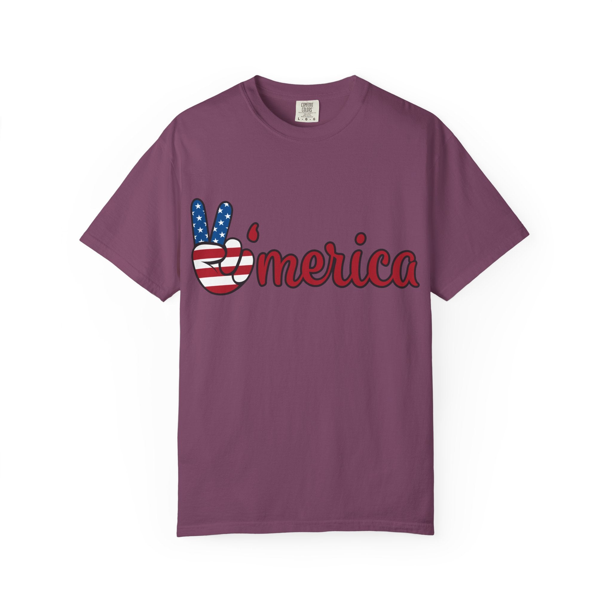 'Merica Peace Sign T-Shirt — 250th Anniversary of America Flag Tee (1776–2026)