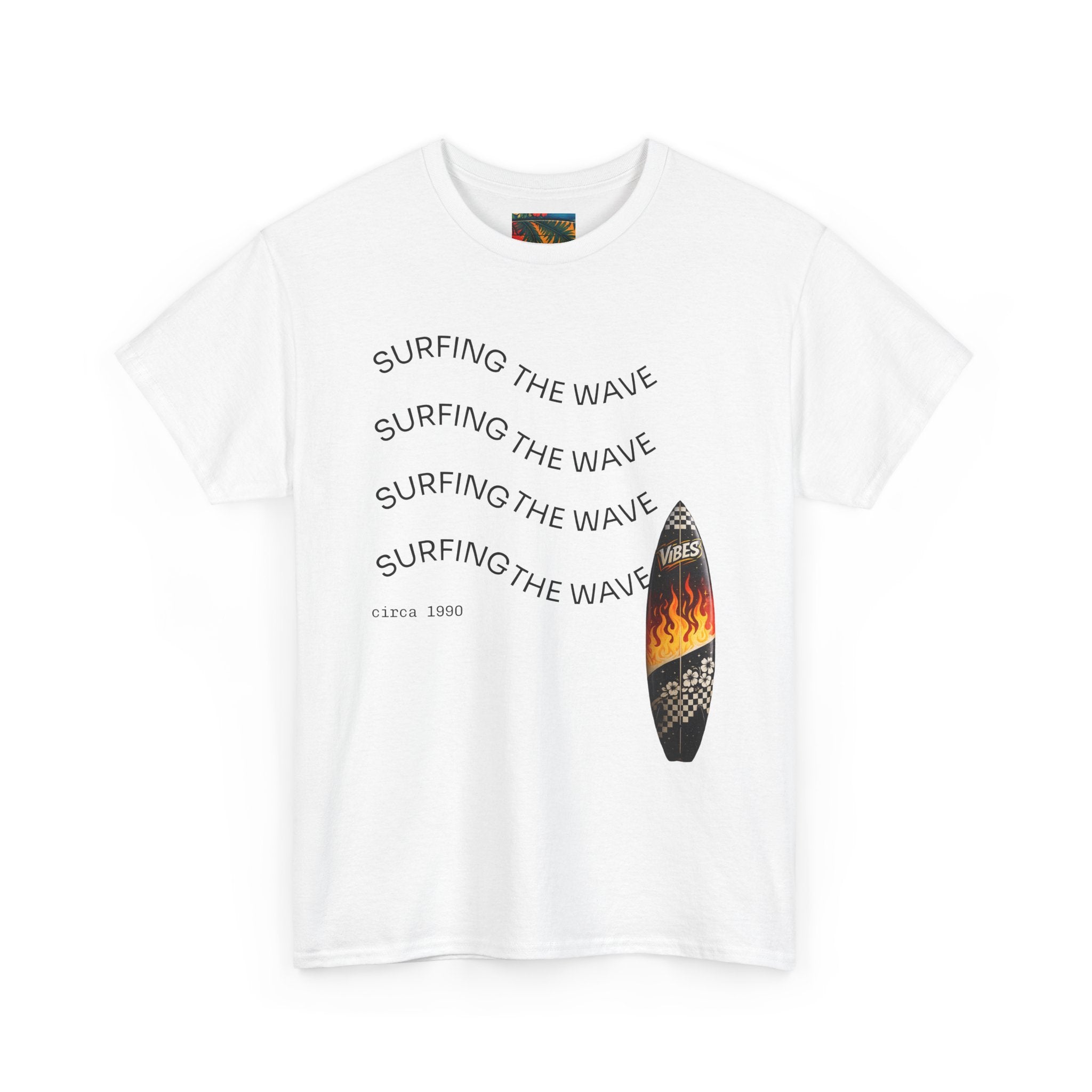 Surfing The Wave Surfboard Tee — Men’s Beach Graphic T-Shirt