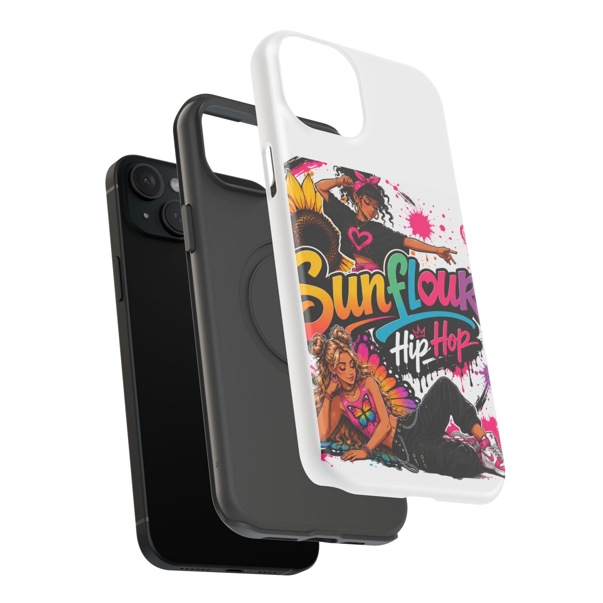 Sunflower Hip Hop Phone Case — Impact-Resistant Protective Case