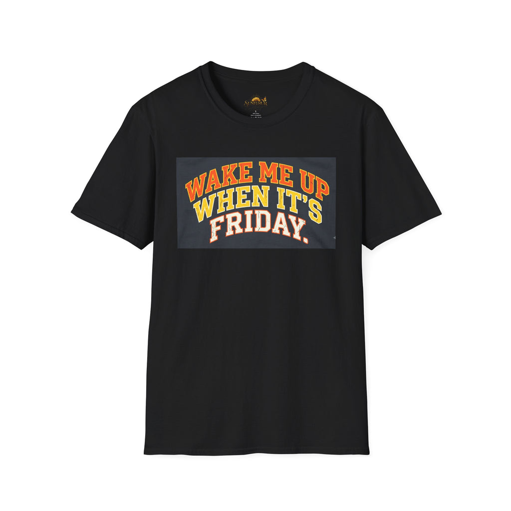 Wake Me Up When It's Friday T-Shirt — Retro Weekend Graphic Tee