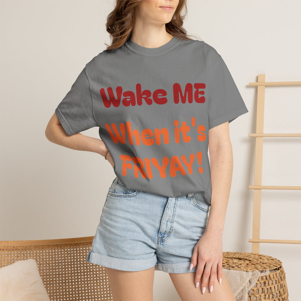 Wake Me When It's Friyay! T-Shirt — 'Midnight Run' Retro Graphic Tee
