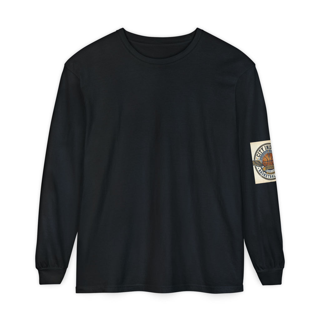 Basketball Club Long Sleeve Tee — City Indiana Winged Ball Graphic