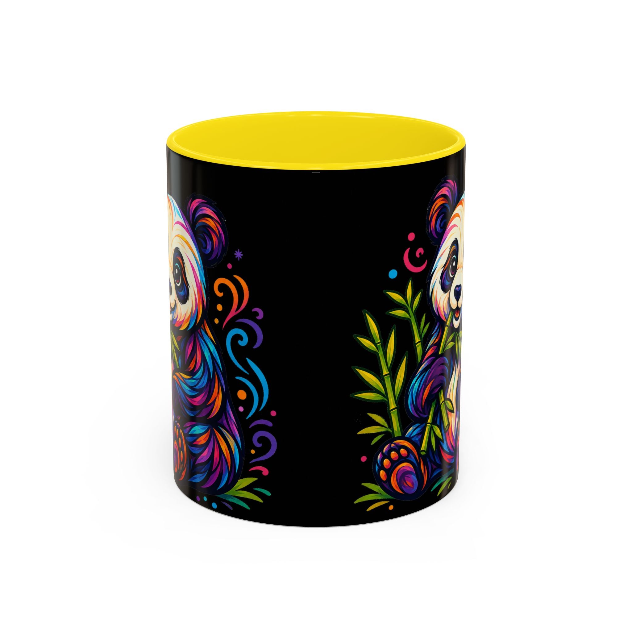Colorful Panda Coffee Mug — Vibrant Bamboo Accent Mug (11/15oz)