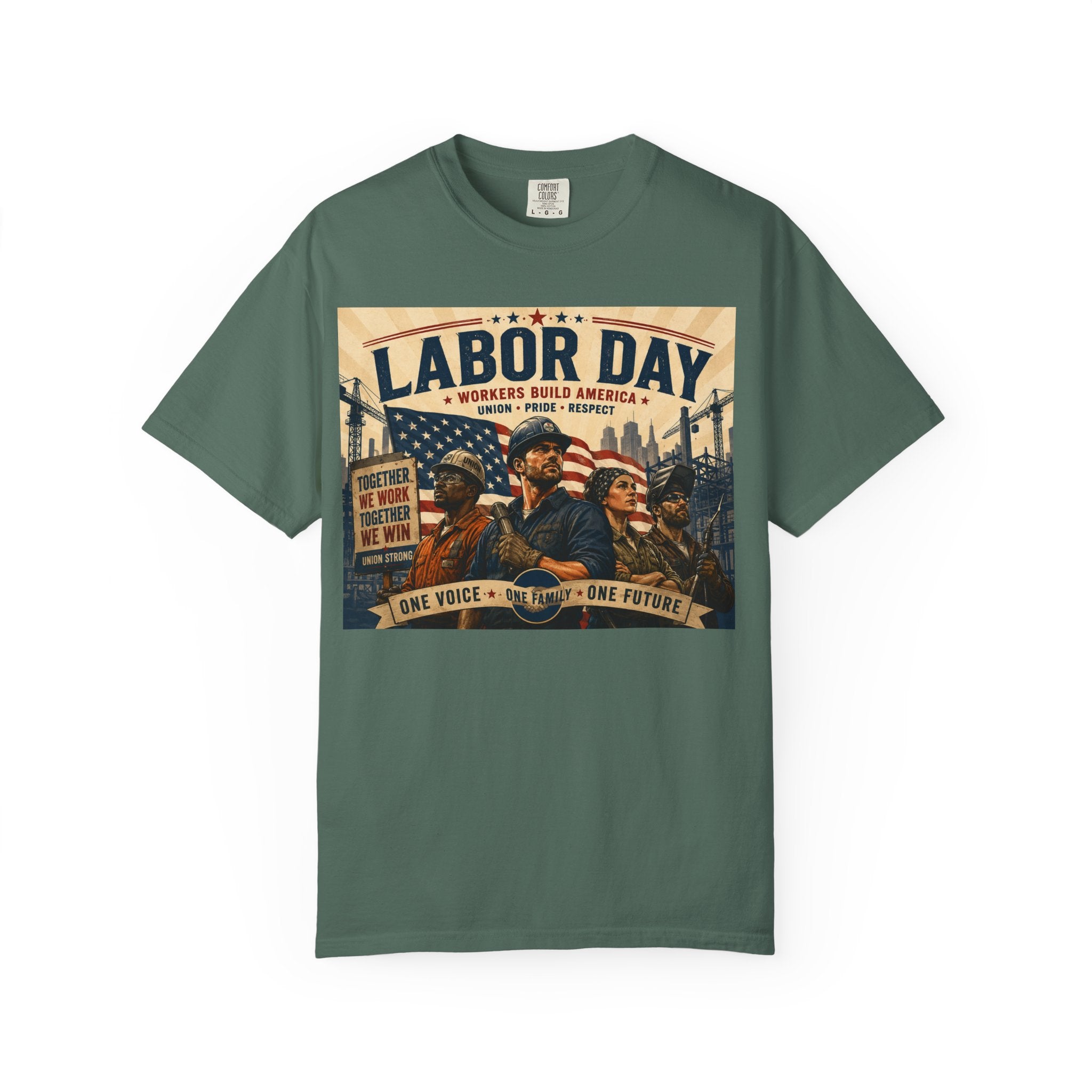 Labor Day T-Shirt — 'Thank a Union' Vintage Patriotic Tee