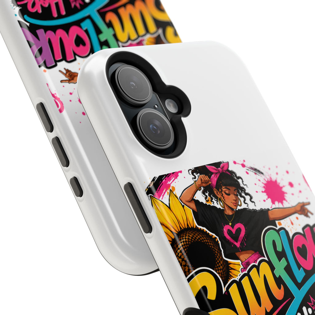 Sunflower Hip Hop Phone Case — Impact-Resistant Protective Case
