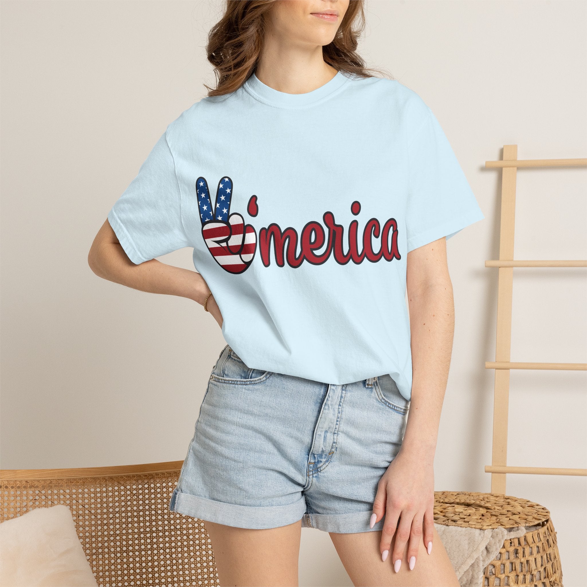 'Merica Peace Sign T-Shirt — 250th Anniversary of America Flag Tee (1776–2026)
