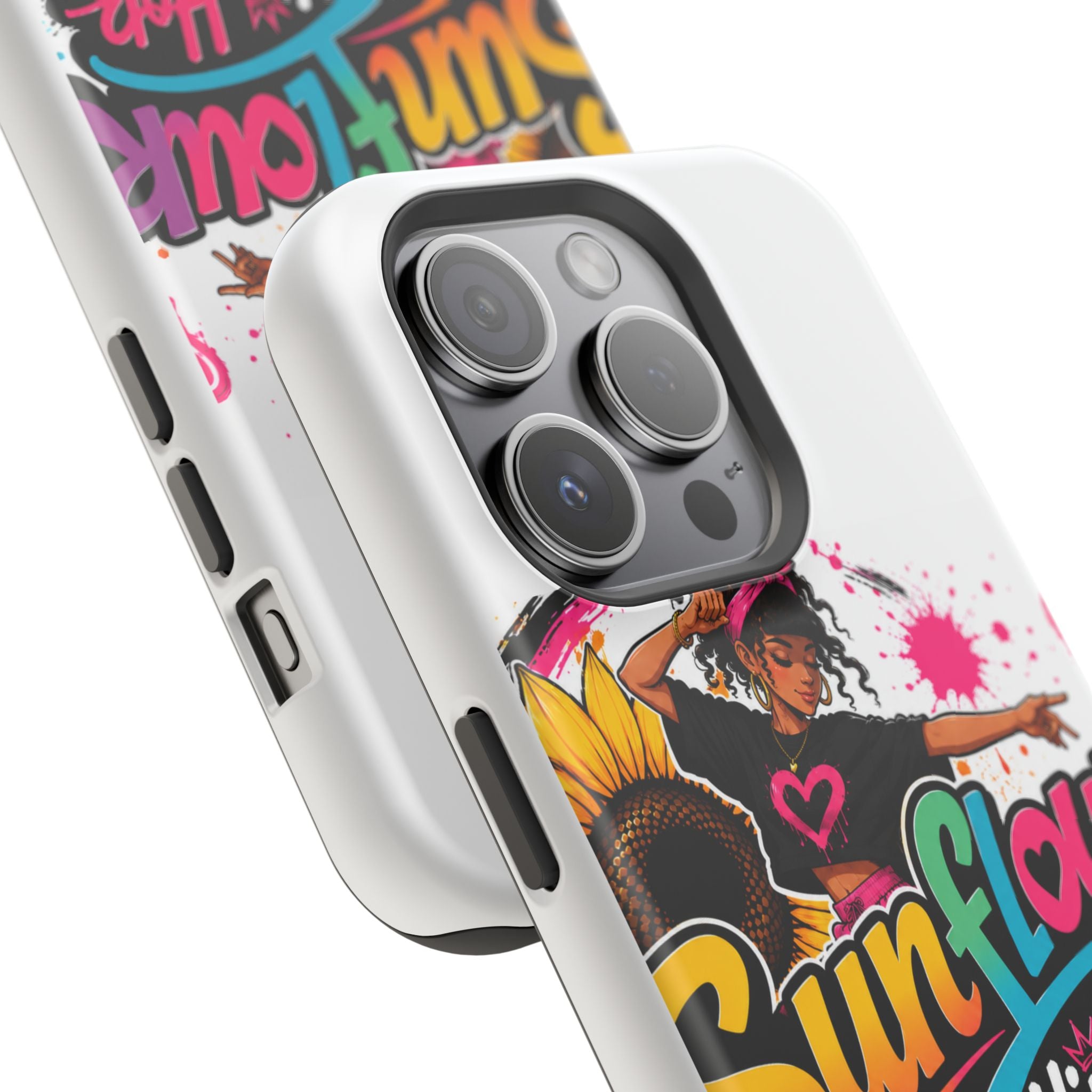 Sunflower Hip Hop Phone Case — Impact-Resistant Protective Case