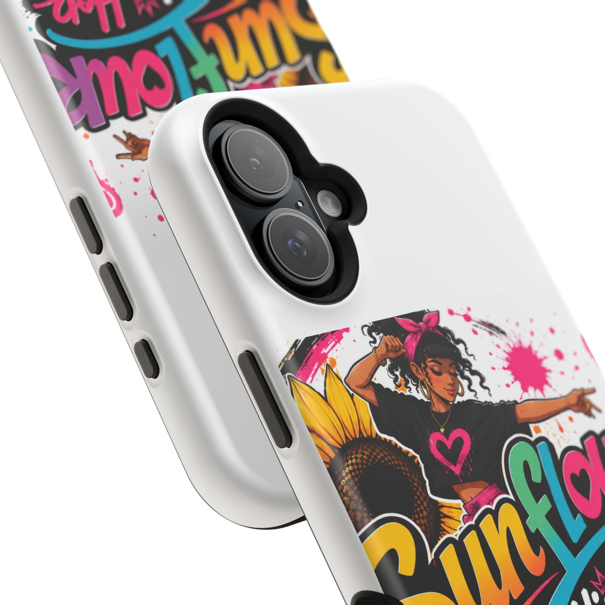 Sunflower Hip Hop Phone Case — Impact-Resistant Protective Case