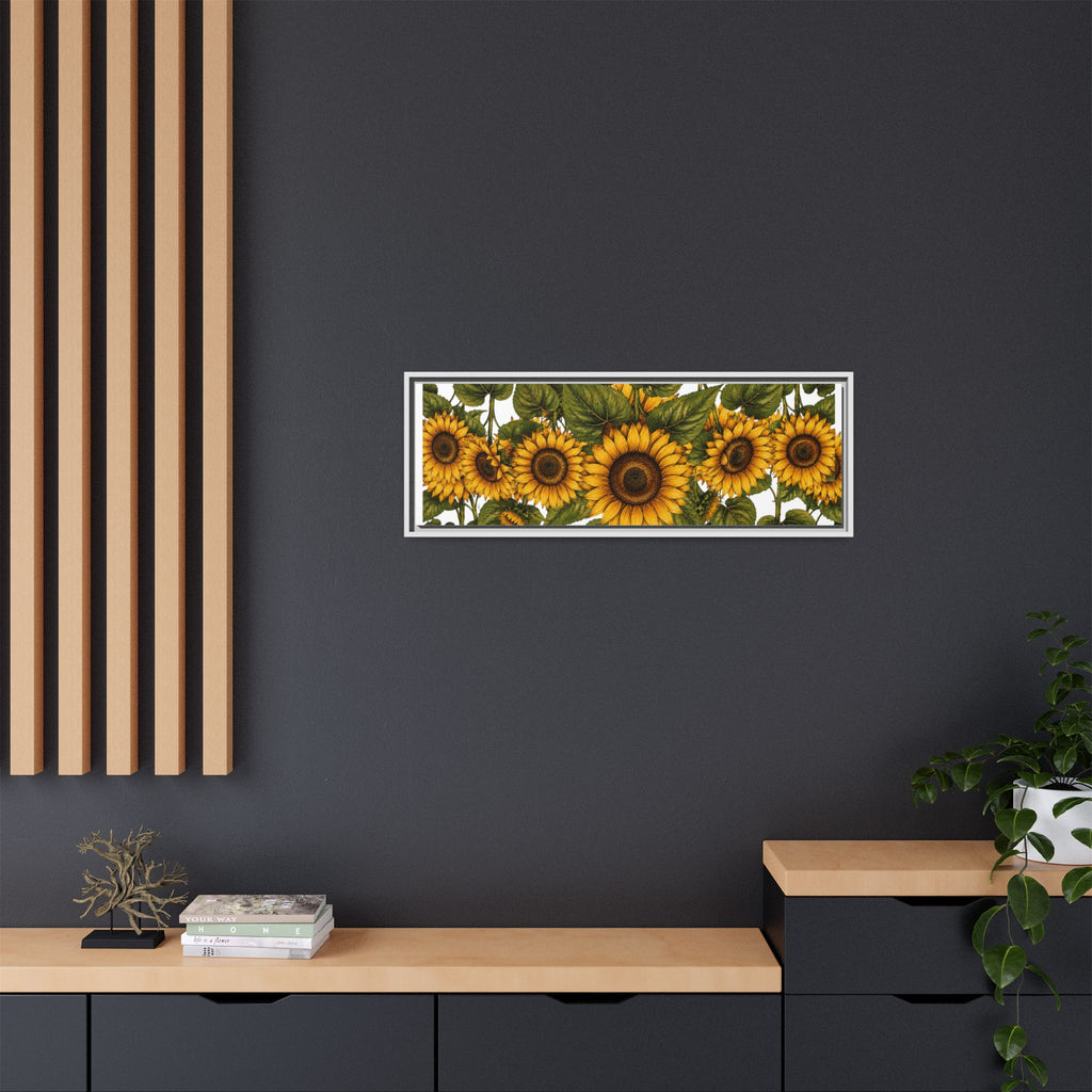 Framed Sunflower Canvas Print — Matte Floral Wall Art
