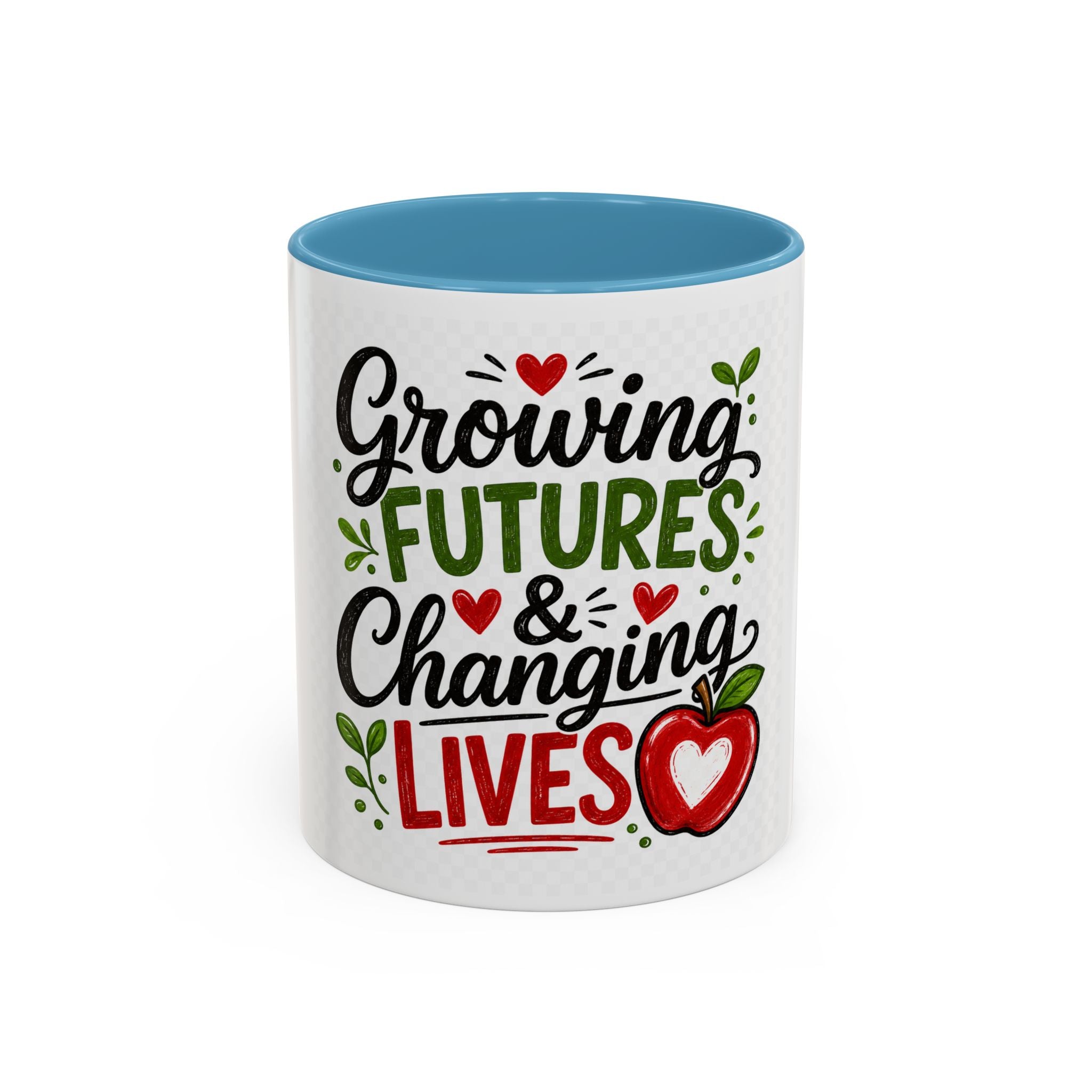 Growing Futures & Changing Lives Coffee Mug — Teacher Appreciation Accent Mug (11/15oz)