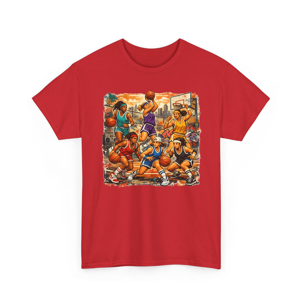 Street Basketball Crew Graphic Tee — Urban Court Players Illustration