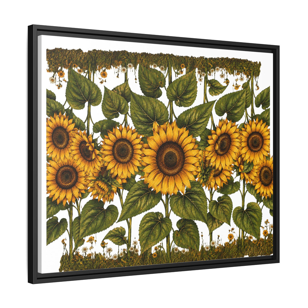 Framed Sunflower Canvas Print — Matte Floral Wall Art