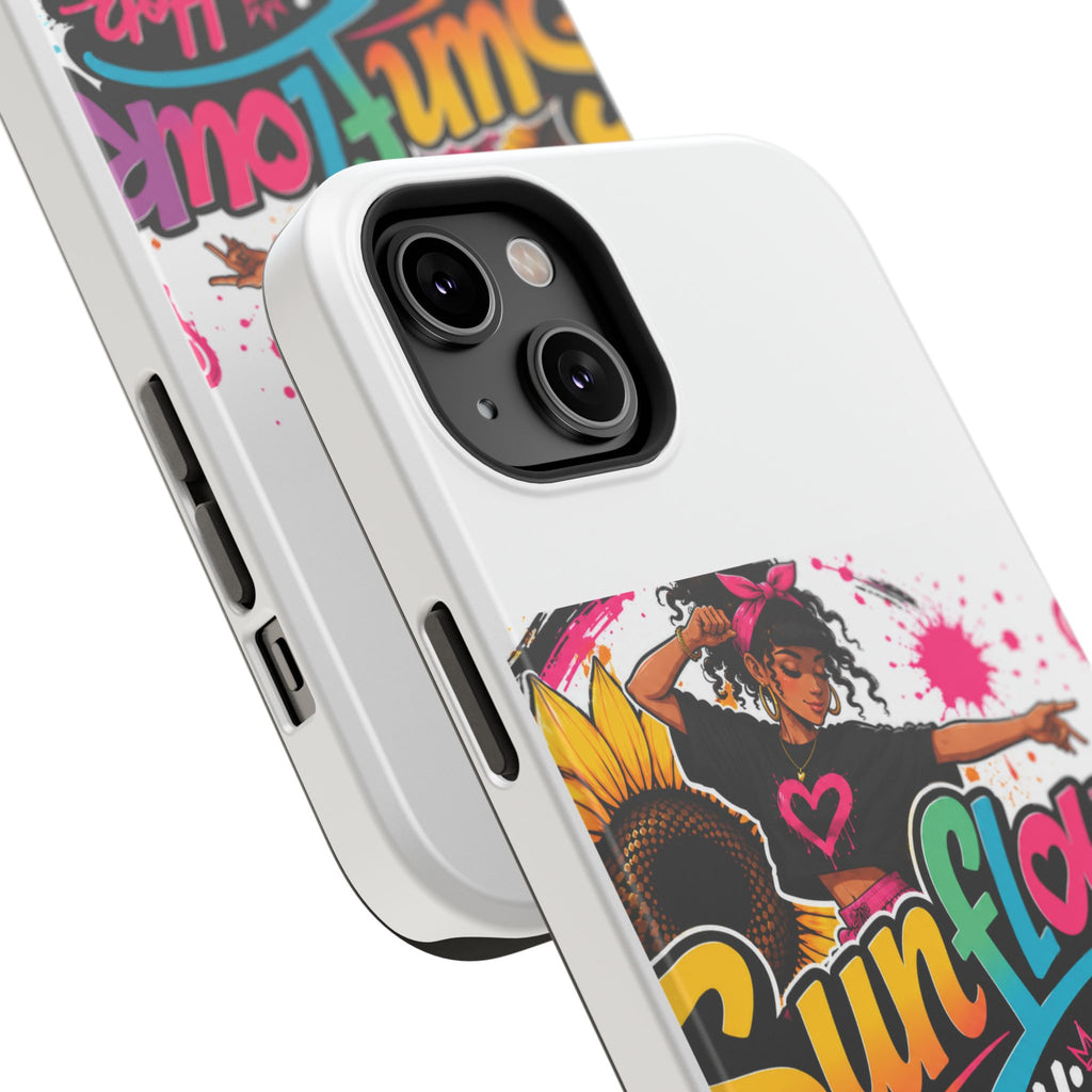 Sunflower Hip Hop Phone Case — Impact-Resistant Protective Case