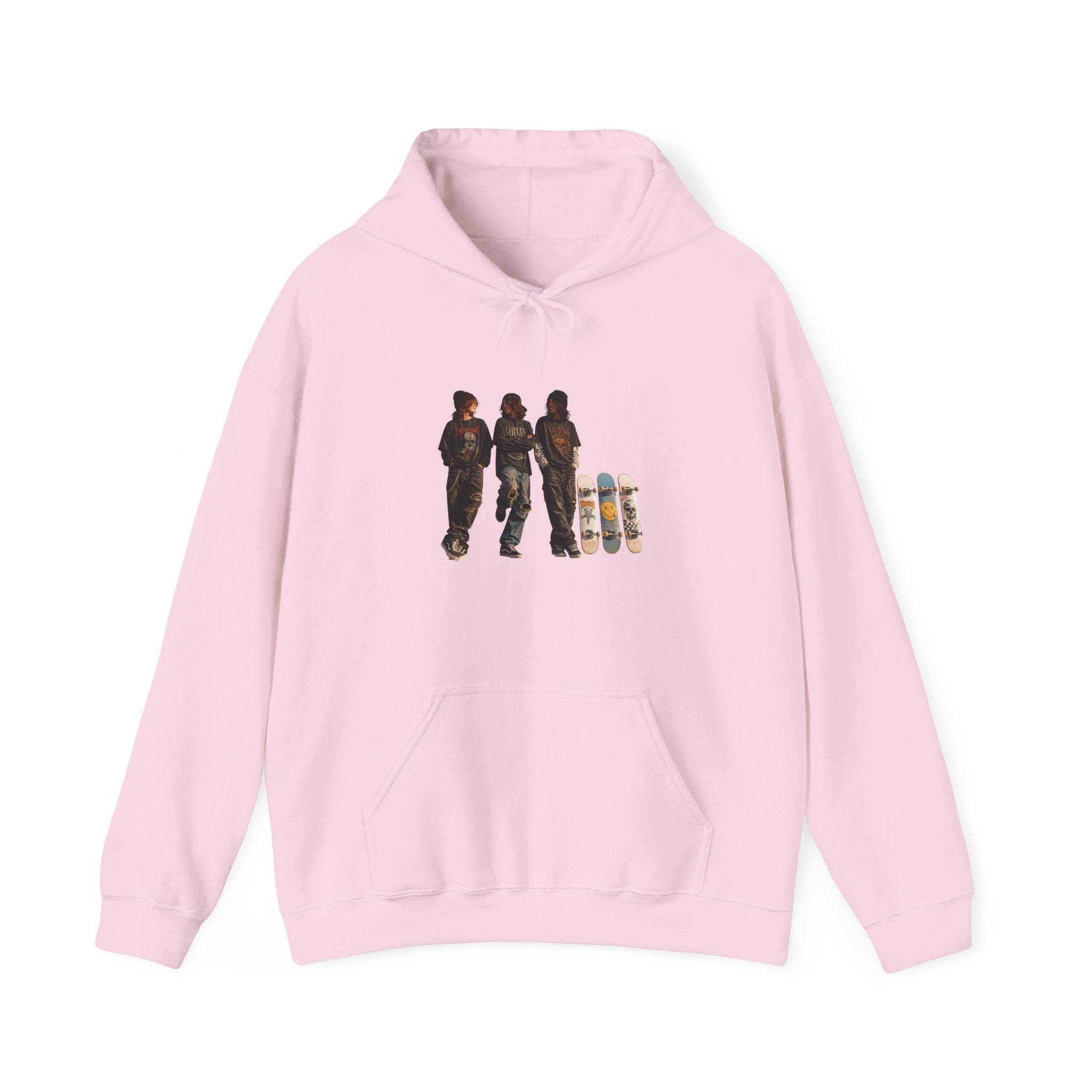 Skate Crew Graffiti Hoodie — Urban Skateboard Art Pullover