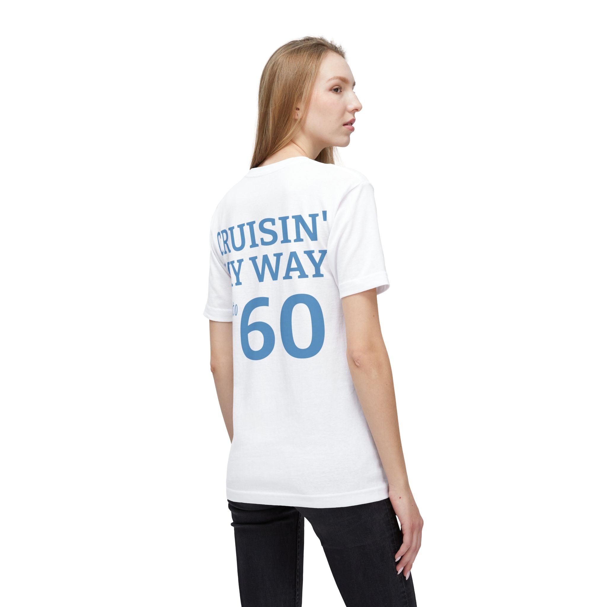 Cruisin' My Way Into 60 T-Shirt — Vintage Route 66 Classic Car Birthday Tee