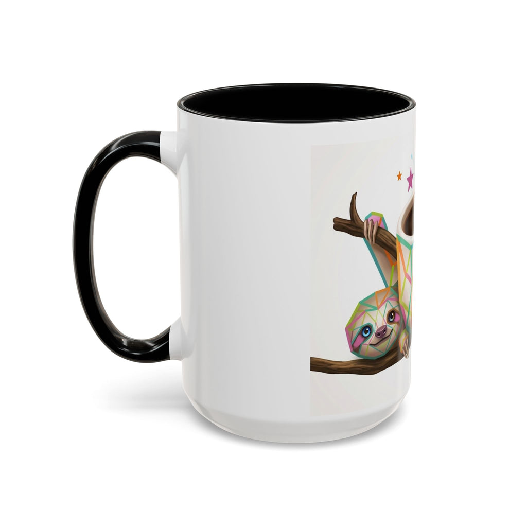 Be Kind Sloth Coffee Mug — Colorful Accent Ceramic Cup (11/15oz)