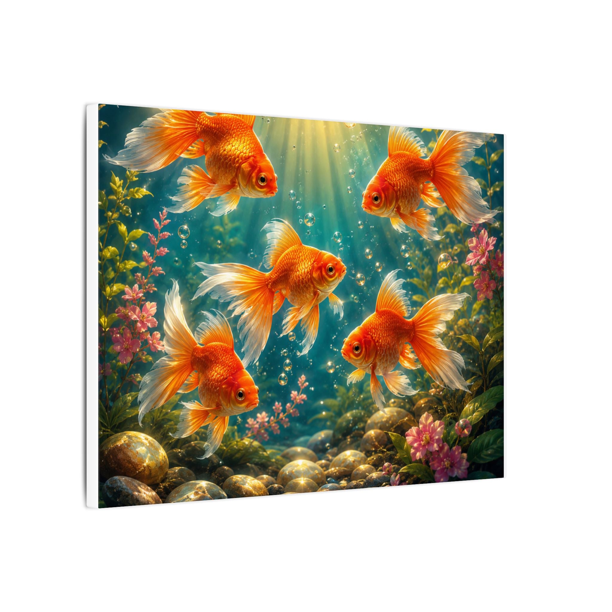 Goldfish Aquarium Canvas Print — Vibrant Underwater Wall Art