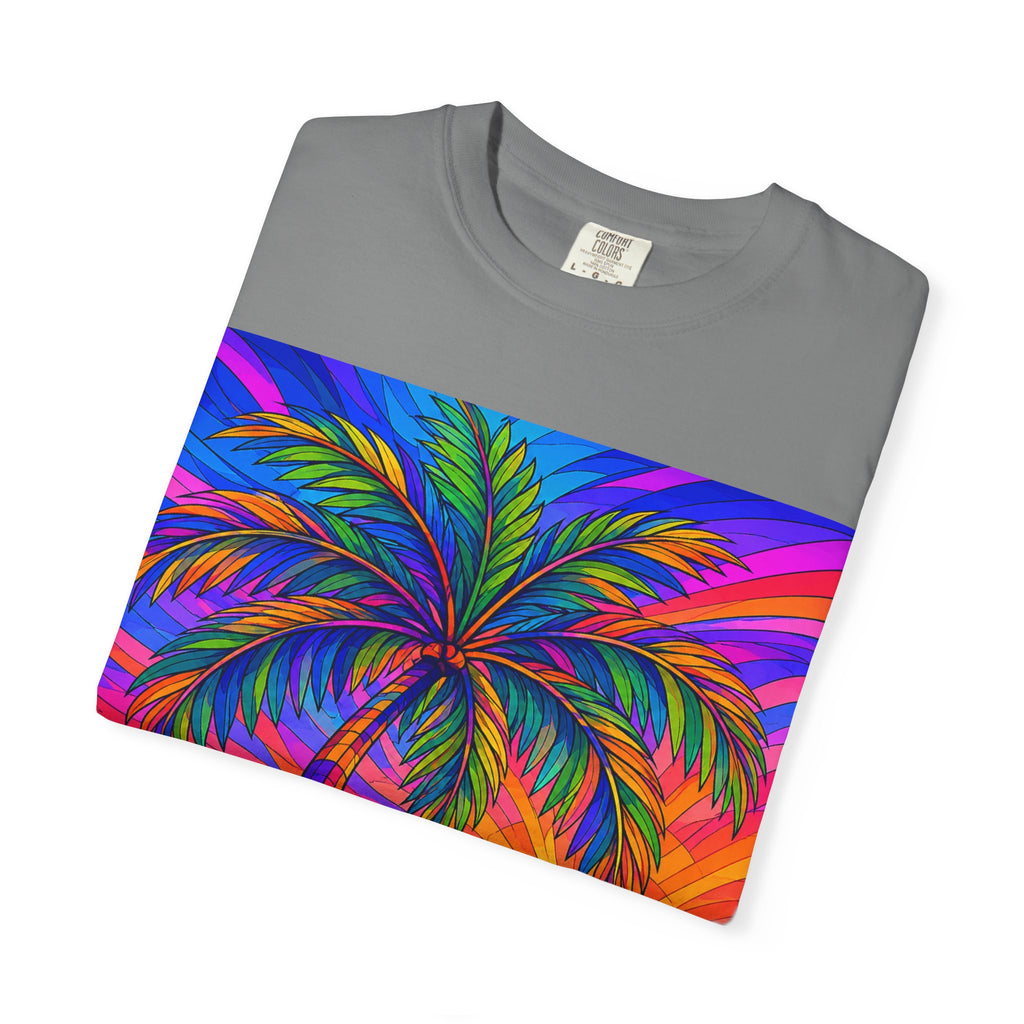 Sunset Palm T-Shirt — Vibrant Tropical Beach Tee
