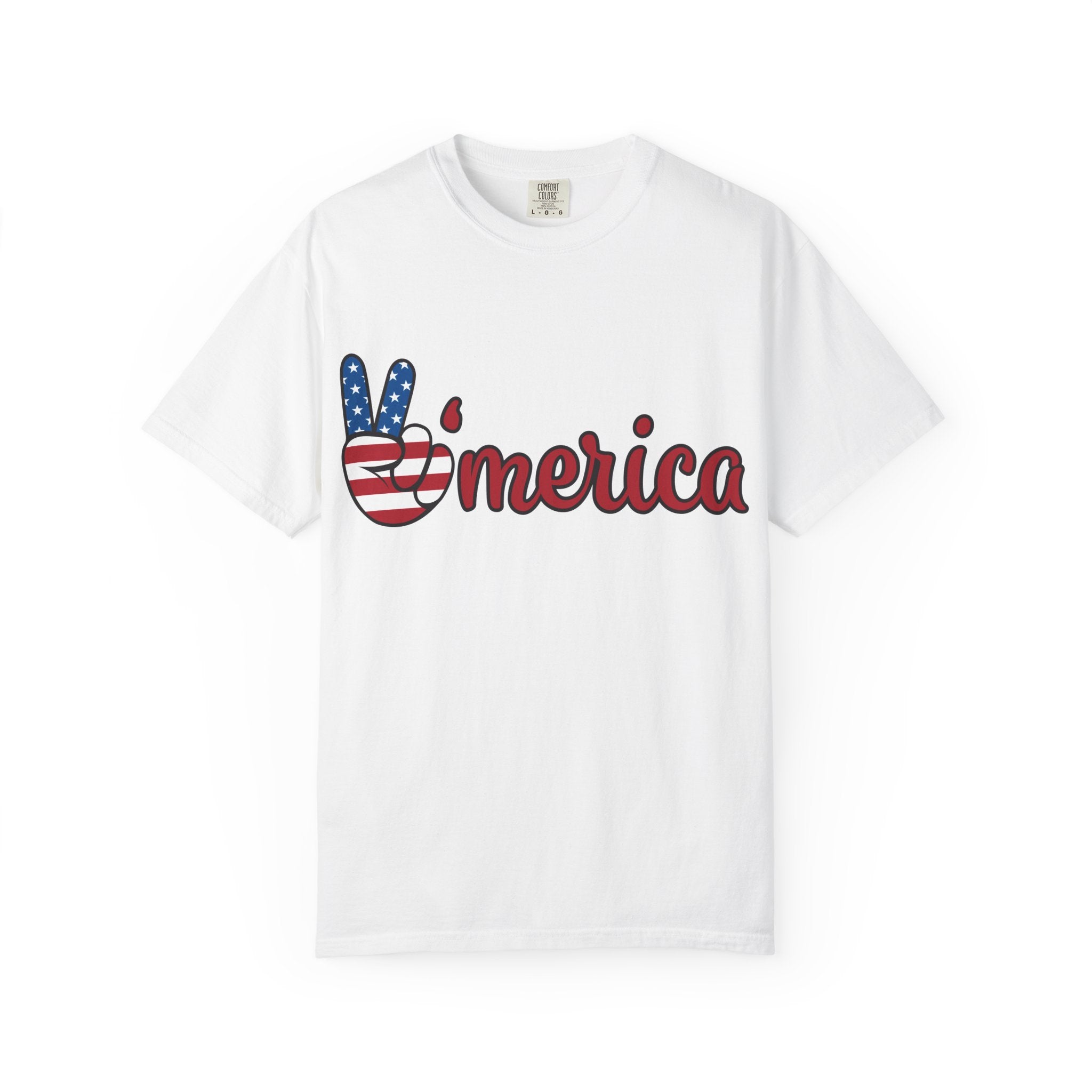 'Merica Peace Sign T-Shirt — 250th Anniversary of America Flag Tee (1776–2026)