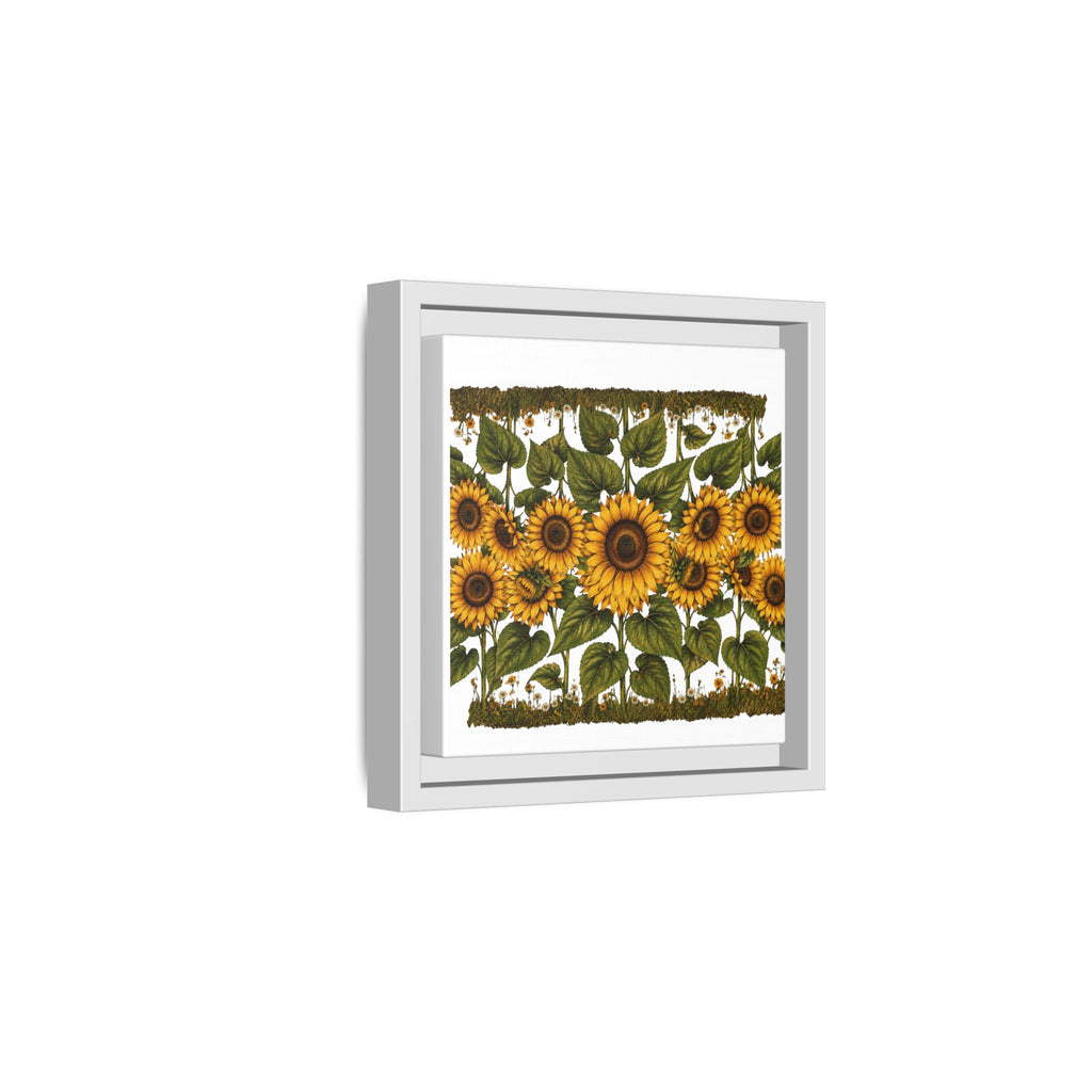 Framed Sunflower Canvas Print — Matte Floral Wall Art