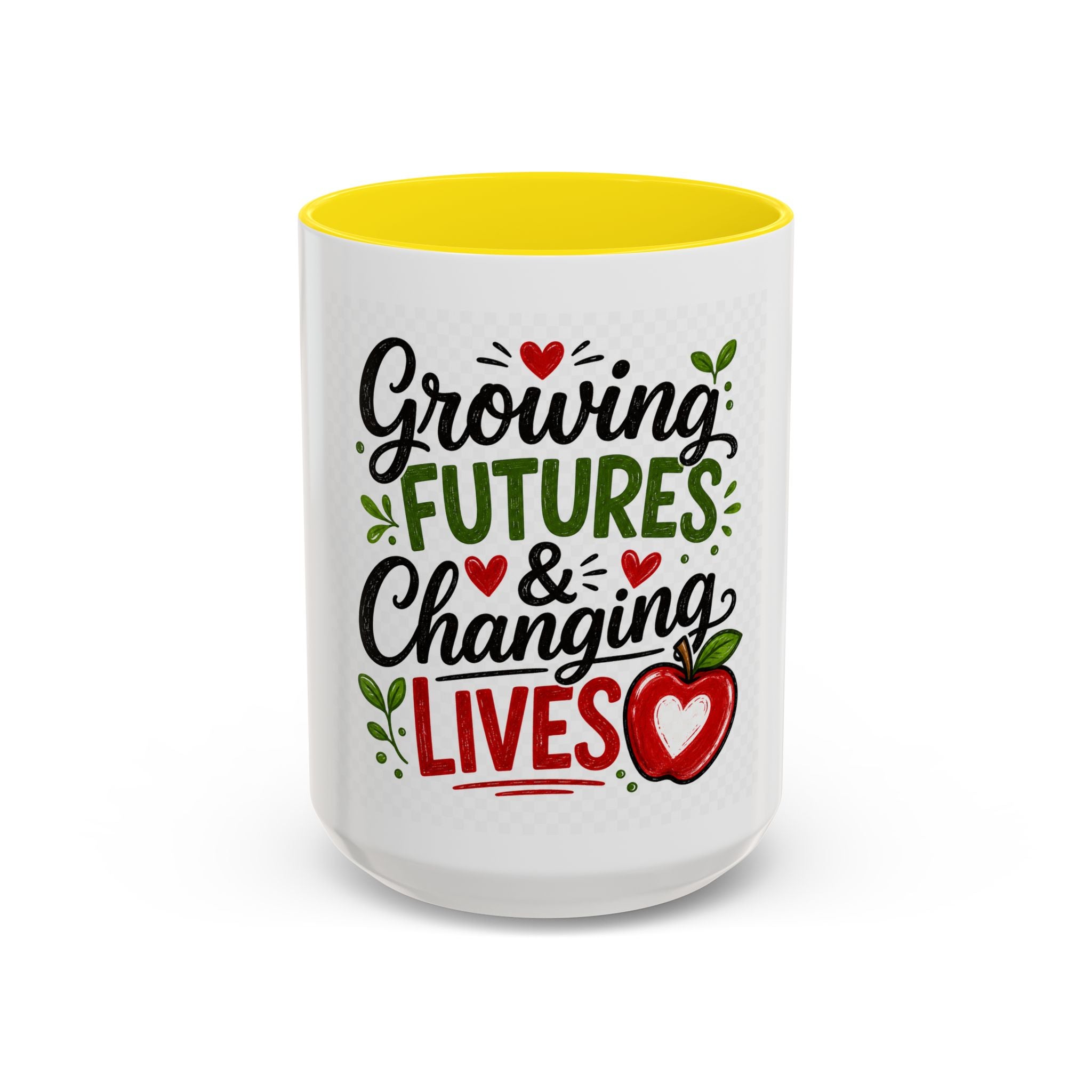 Growing Futures & Changing Lives Coffee Mug — Teacher Appreciation Accent Mug (11/15oz)