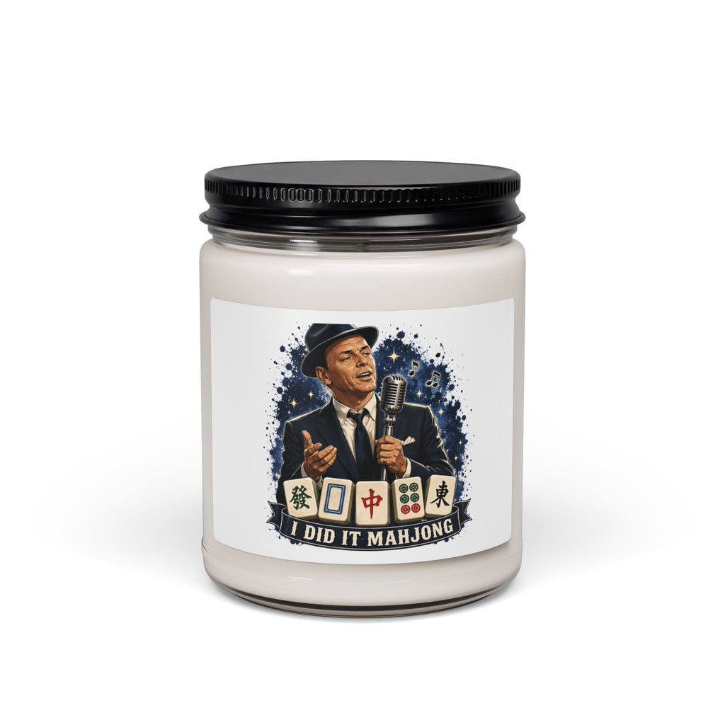 Mahjong Scented Soy Candle — “I Did It Mahjong” Retro Player Design, 9oz