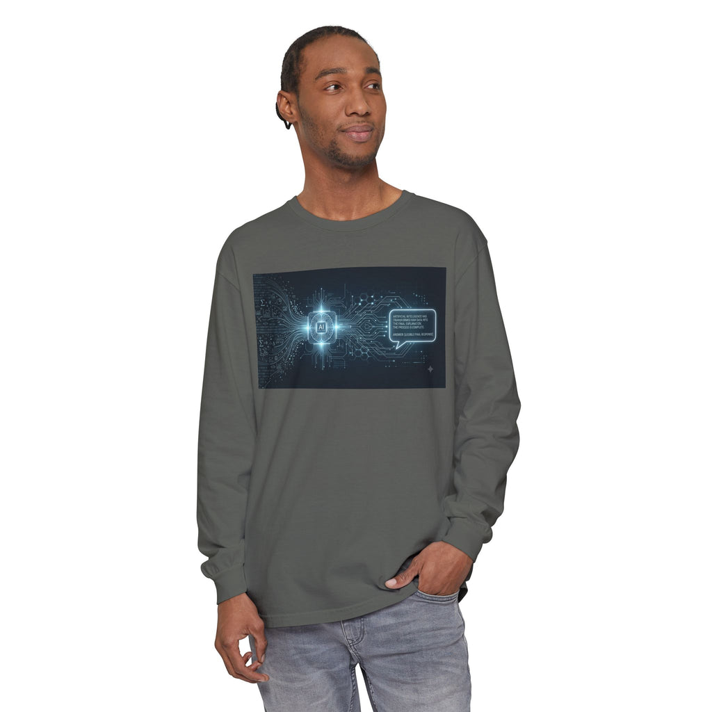 Long Sleeve T-Shirt — Cyber AI Chat Graphic
