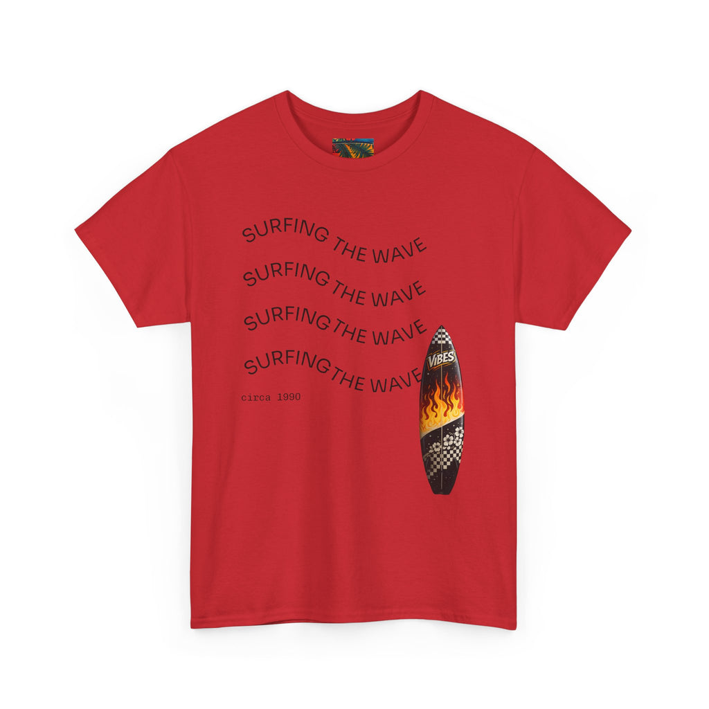 Surfing The Wave Surfboard Tee — Men’s Beach Graphic T-Shirt