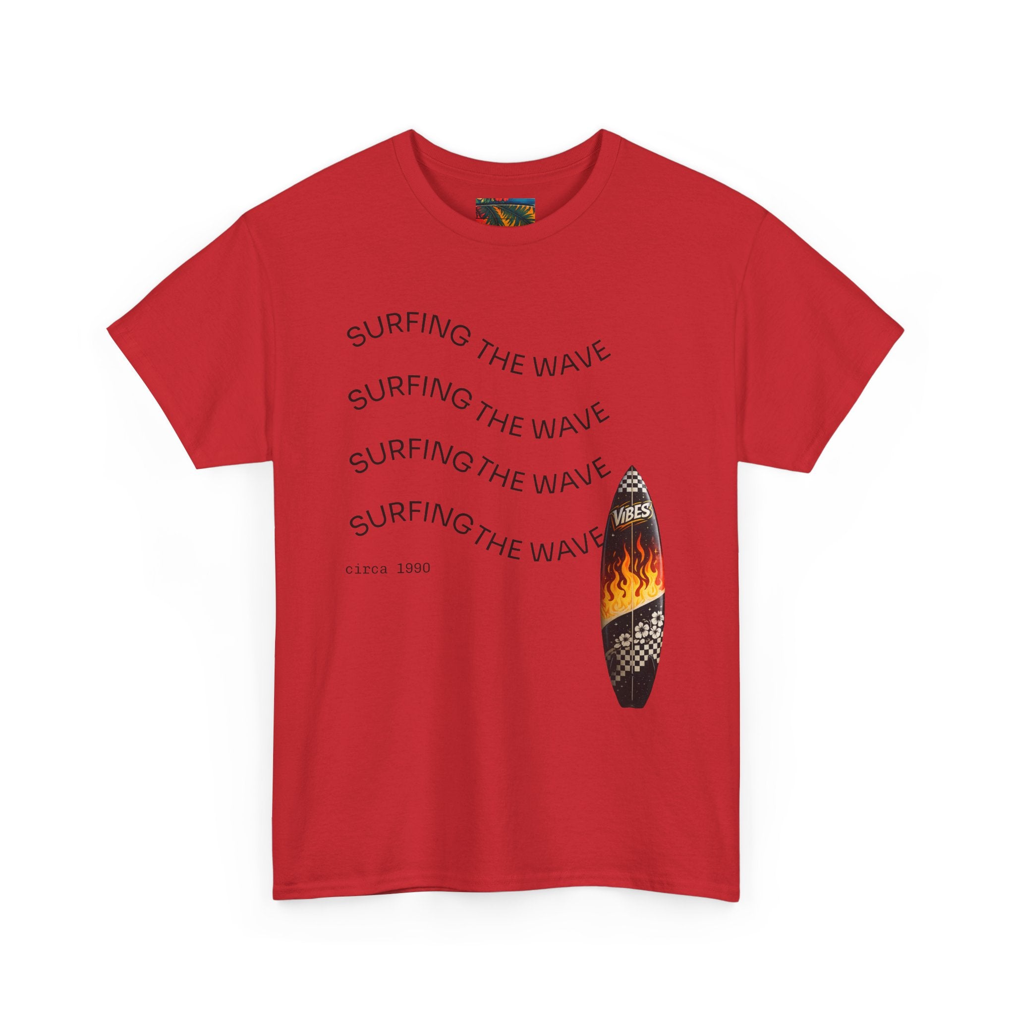 Surfing The Wave Surfboard Tee — Men’s Beach Graphic T-Shirt