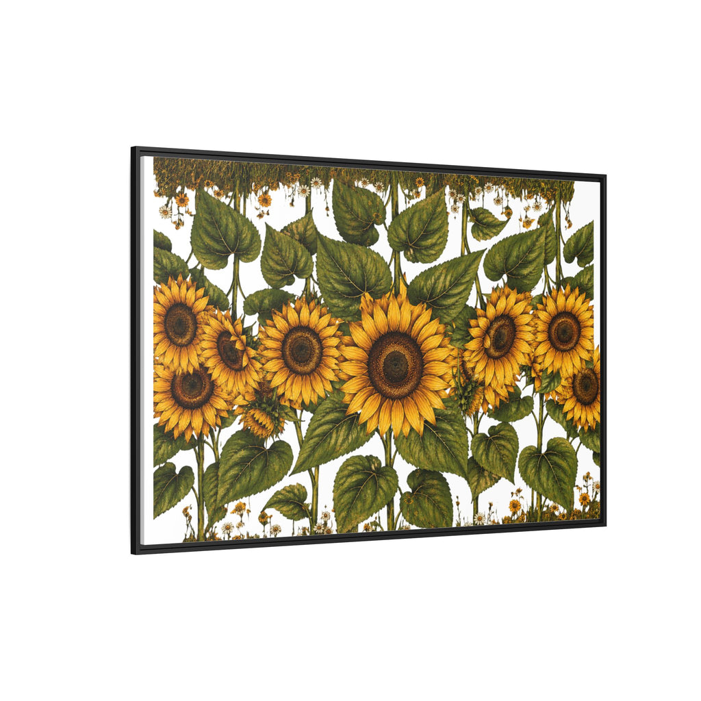 Framed Sunflower Canvas Print — Matte Floral Wall Art